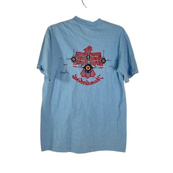 Vintage 1980s Eglin Air Force Base Thunderbirds Graphic Tee Shirt L - Picture 2 of 4